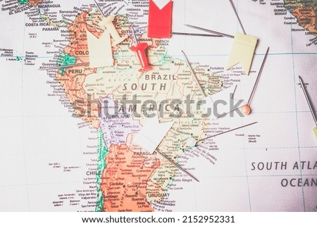 Brazil map travel background texture