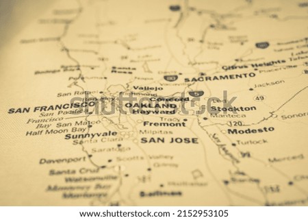 California state on map of USA