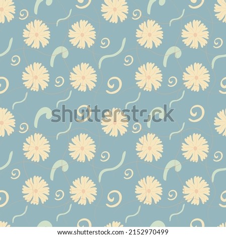 Delicate flower pattern. Pink flowers. For fabrics.	