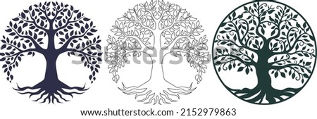 tree of life in three versions Royalty-Free Stock Photo #2152979863