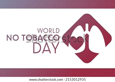 World No Tobacco Day. Vector illustration. Holiday poster