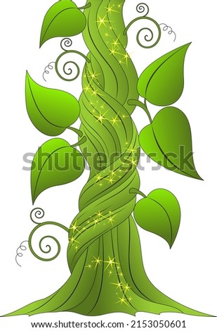 beanstalk grown from magic beans Royalty-Free Stock Photo #2153050601