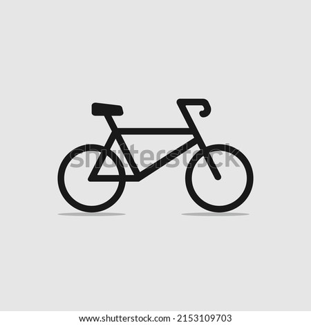 Bicycle icon vector isolated on white background.