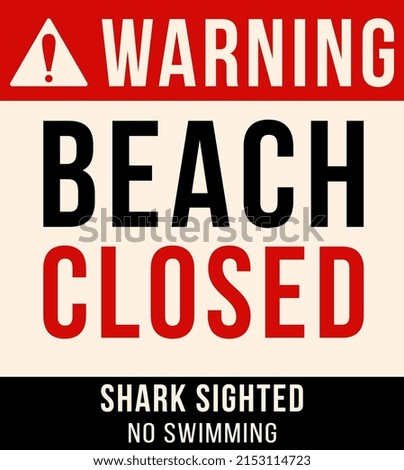 Beach closed signboard design illustration