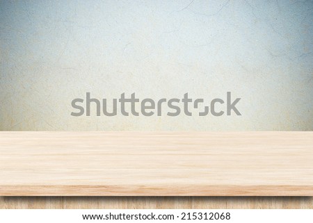 Wooden table background, Empty white wood table desk top for product display in kitchen, shop, store, cafe and restaurant background, Wooden tabletop, counter, shelf for food mockup, banner, template Royalty-Free Stock Photo #215312068
