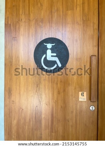Disable restroom sign, public toilet for handicap and pregnant people