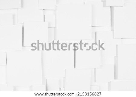 Geometric abstract background with squares in bright light with soft  shadows as pattern, top view. Futuristic backdrop in minimal style.