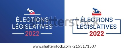 Elections legislative in France, 2022 banner vector illustration. Royalty-Free Stock Photo #2153171507