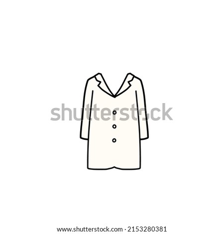 Clip art of white coat