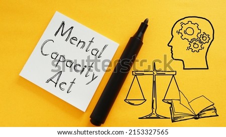 Mental capacity act is shown using a text Royalty-Free Stock Photo #2153327565