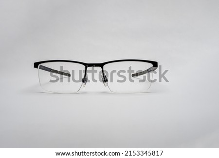 varifocal spectacles with straight arms latest fashion design on a white background Royalty-Free Stock Photo #2153345817