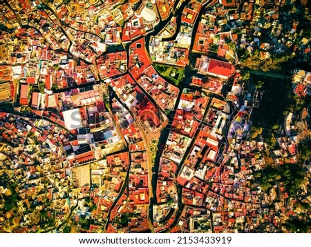 aerial view from guanajuato Mexico