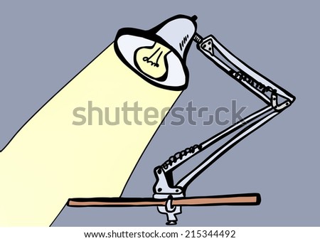 hand drawn table lamp
