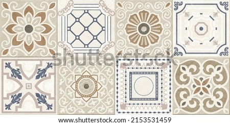 Wall Decor for interior home decoration, Ceramic Tile Design For Bathroom. it can be used for ceramic tile, wallpaper, linoleum, textile, web page background. Royalty-Free Stock Photo #2153531459