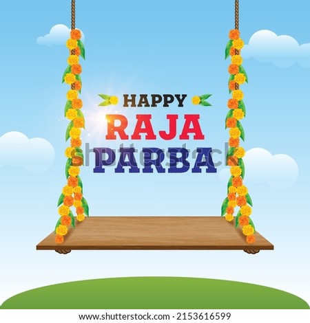 Happy Raja Parba, also known as Mithuna Sankranti - Odisha Festival Royalty-Free Stock Photo #2153616599