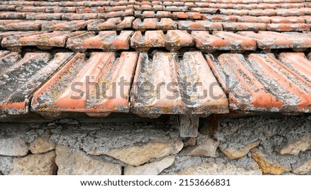 Tiles. Tiles on the roof.