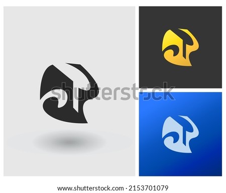alphabet letters monogram icon logo CP