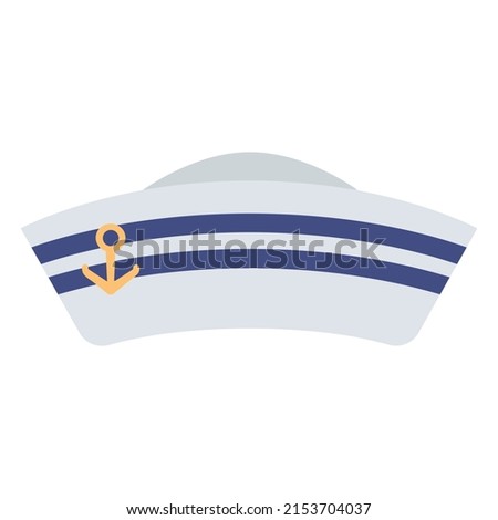 Sailor Hat Flat. High quality vector Royalty-Free Stock Photo #2153704037