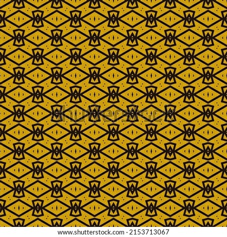 Geometric patterns, star and square shapes in seamless yellow and black colors, Trend patterns suitable for fabric print