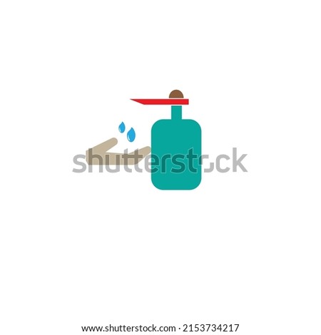 
vector minimalist liquid handwasher logo or illustration