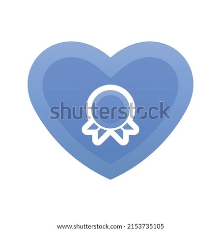 medal love gradient logo design template icon