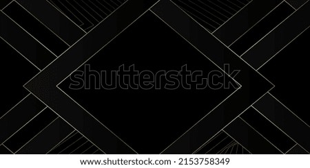 Abstract black gold background vector design