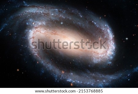 Barred Spiral Galaxy NGC 1300 in the constellation of Eridani. Elements of this picture furnished by NASA Royalty-Free Stock Photo #2153768885