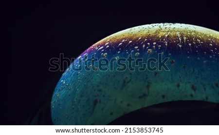Soap Bubble Ball abstract background texture semicircle.  Beautiful background pattern texture for designModel of Space or planets universe cosmic
