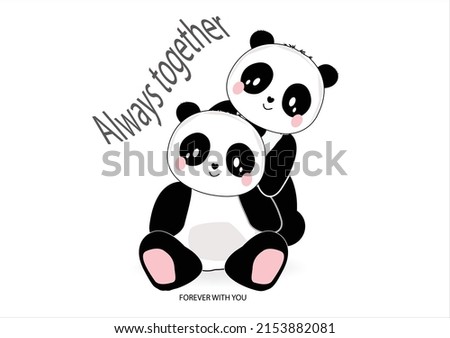 panda vector hand drawn design vector hand drawn valentines love friends