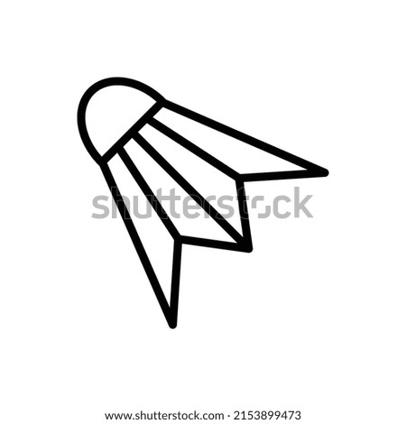 Badminton simple icon vector. Flat design