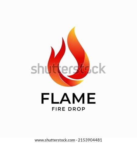 flame fire 3d vector logo template illustration.This logo suitable for business