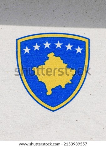 Kosovo Emblem on a License Plate in Pristina