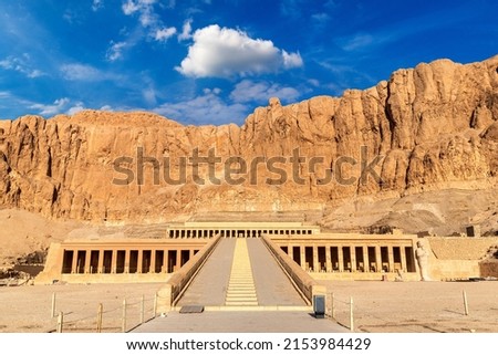 Temple of Queen Hatshepsut, Valley of the Kings, Egypt Royalty-Free Stock Photo #2153984429