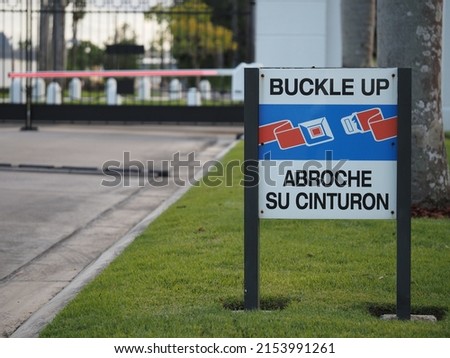 For your safety please buckle up, sign