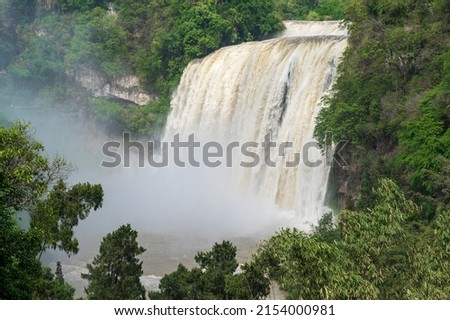 The Huangguoshu waterfall in Anshun, Guizhou, China. Long exposure photography.