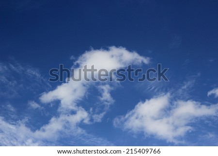 Fluffy clouds on a blue sky. Wallpaper