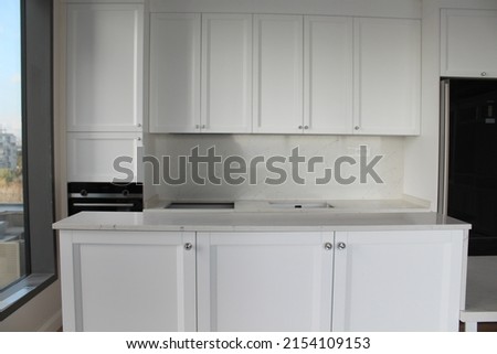 white lacquer painted frame cover kitchen