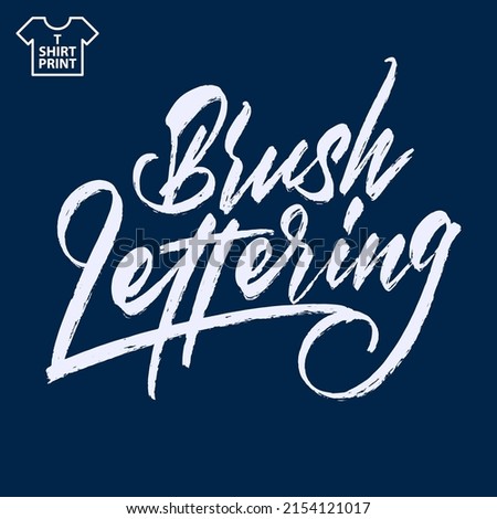 Brush lettering logo in vintage style. Vector clipart.