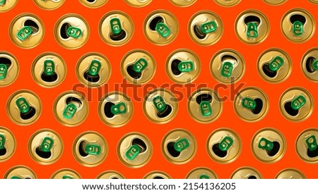 abstract background with tin cans of summer drinks. Summer cool drinks concept, beach party, bar