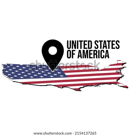 United States country map Flag Perfect to used for infographic