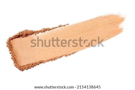 close up of face powder on white background Royalty-Free Stock Photo #2154138645