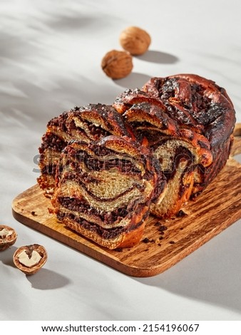 Sweet bread with dark chocolate Royalty-Free Stock Photo #2154196067