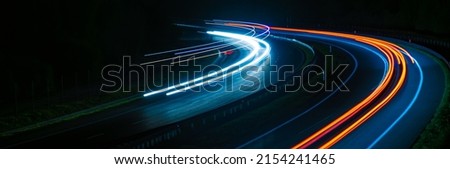 lights of cars with night. long exposure Royalty-Free Stock Photo #2154241465