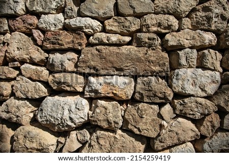 Stone wall. natural stone wall