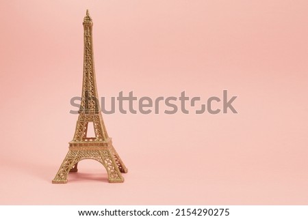 eiffel tower with pink background