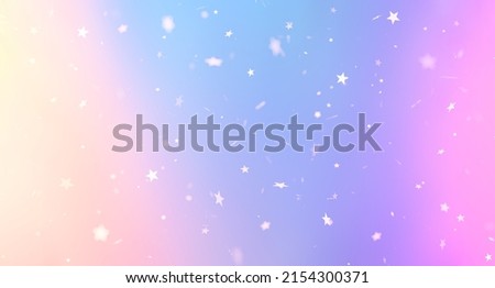 banner rainbow unicorn style bright abstract background with stars Royalty-Free Stock Photo #2154300371