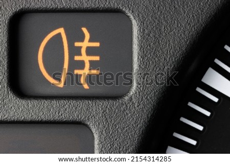 rear fog light control light in car dashboard