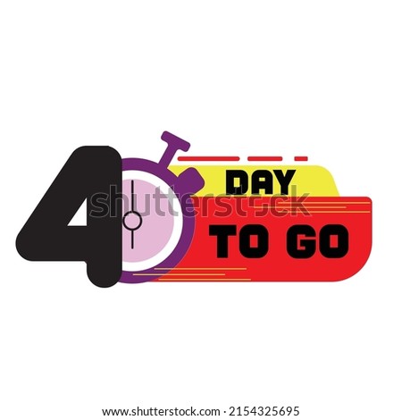Countdown timer number of days left with clock Free Vector