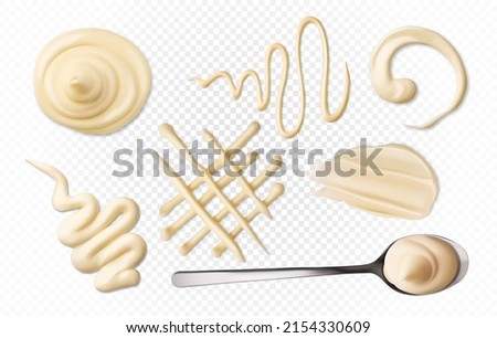 Set mayonnaise, sauce. Illustration on a transparent background. Royalty-Free Stock Photo #2154330609