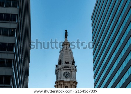 Close Up View of Philadelphia Town Hall